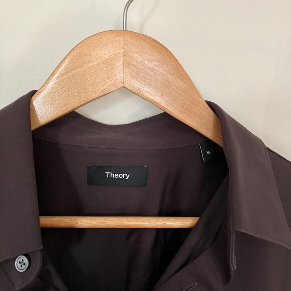 Theory Sylvain Shirt in Structure Knit in Hickory - Picture 2 of 3